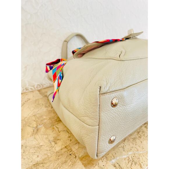 Coach penelope light gray pebble Leather Satchel BAG PURSE shoulder bag F19044 - Picture 9 of 10